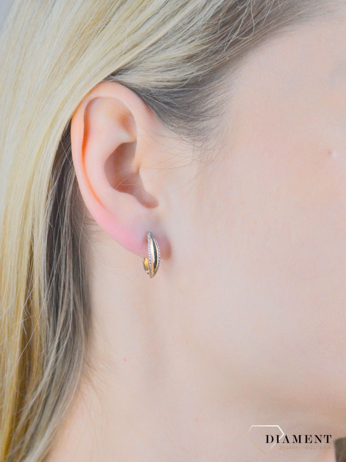 Kolczyki złote zapięcie angielskie próba 375, KL 5431C 375.jpg